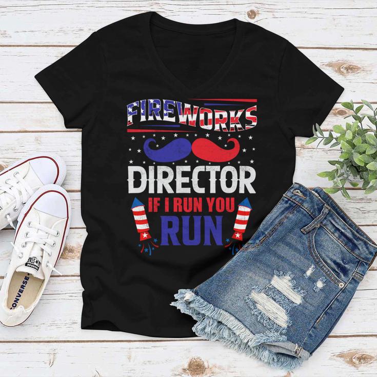 Fireworks Director If I Run You Run Women V-Neck T-Shirt