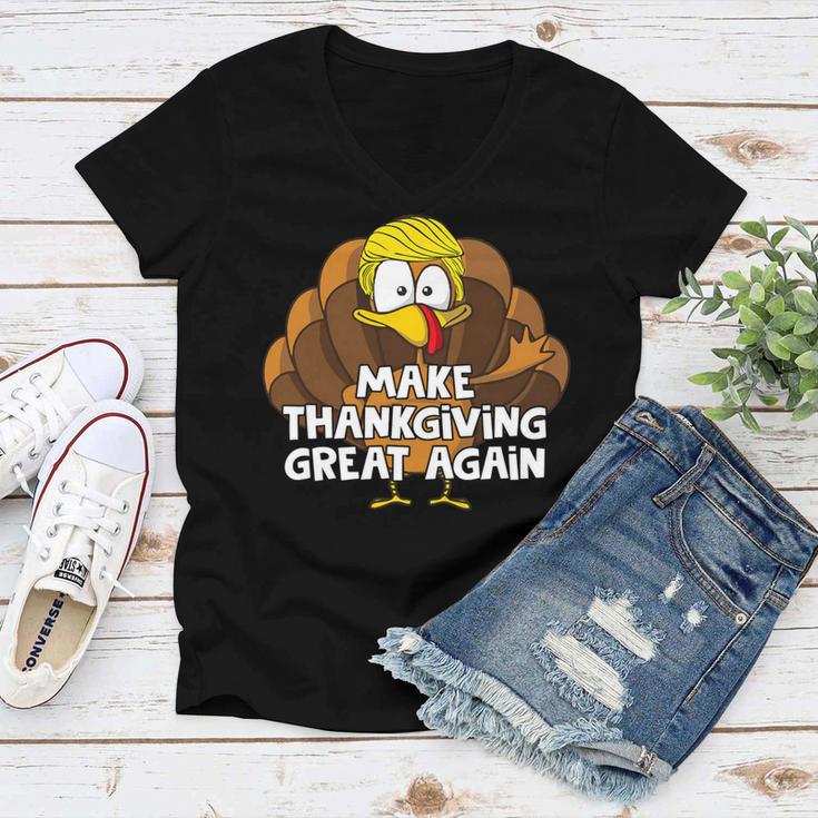 Make Thanksgiving Great Again 908 Shirt Women V-Neck T-Shirt