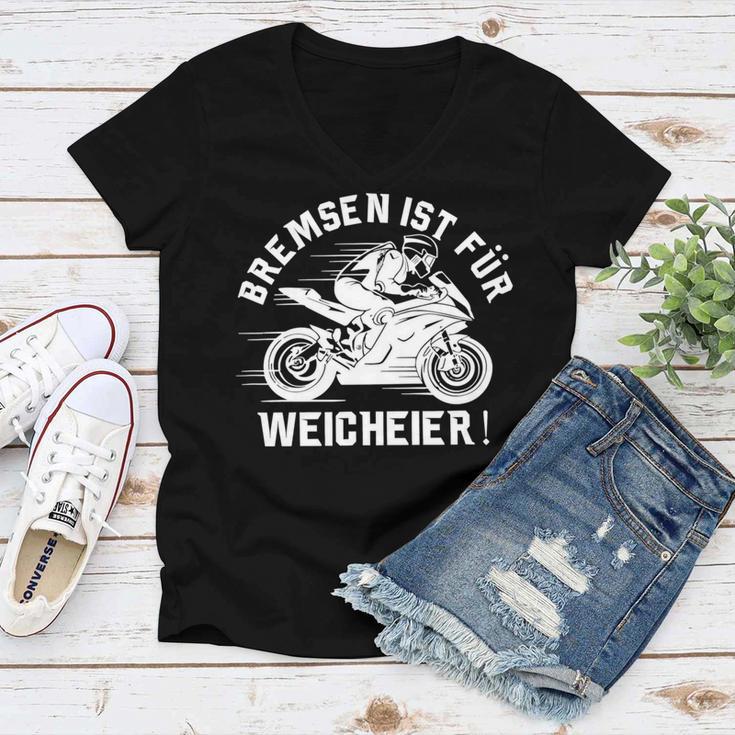 Motorcycle Racing Machines Motif With 486 Shirt Women V-Neck T-Shirt