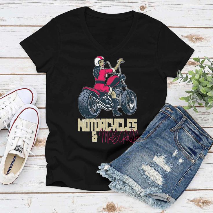 Motorcycles Mascara Excellent Dreaming 466 Shirt Women V-Neck T-Shirt