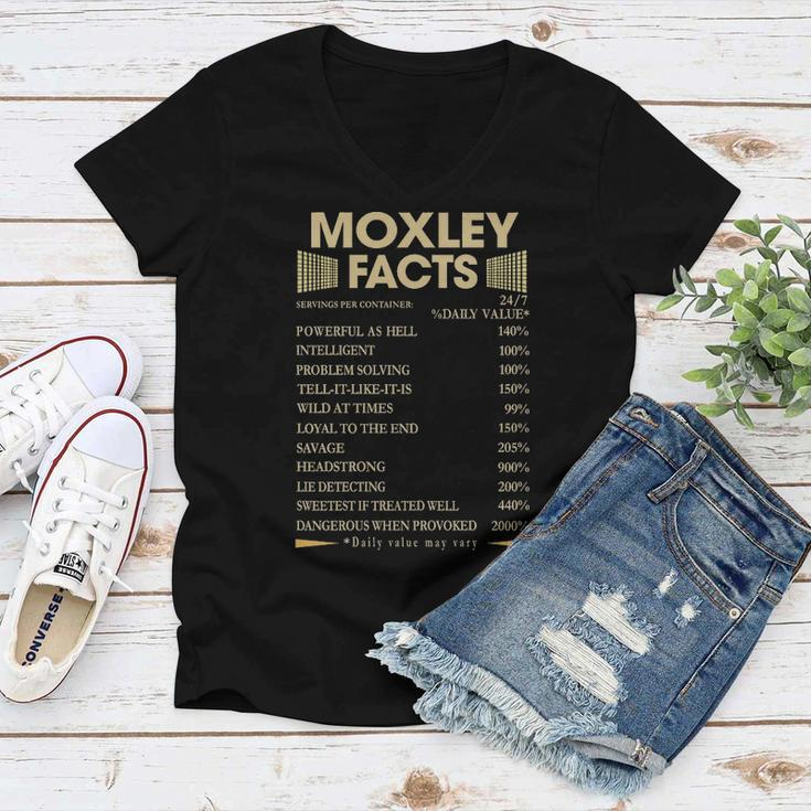 Moxley Name Gift Moxley Facts Women V-Neck T-Shirt