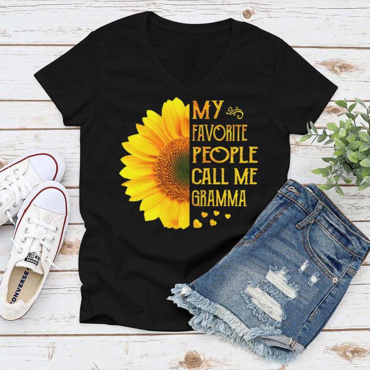 My Favorite People Call Me Gramma 728 Shirt Women V-Neck T-Shirt