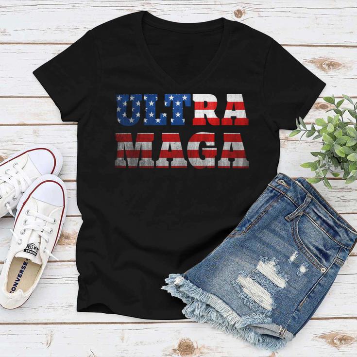 Proud Ultra Maga V11 Women V-Neck T-Shirt