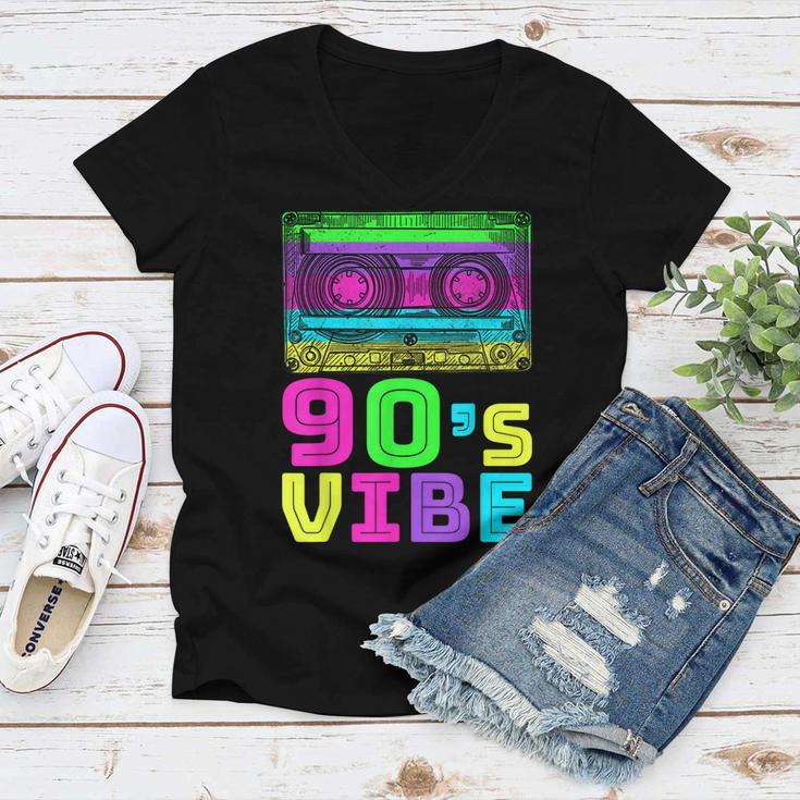 Retro Aesthetic Costume Party Outfit - 90S Vibe Women V-Neck T-Shirt