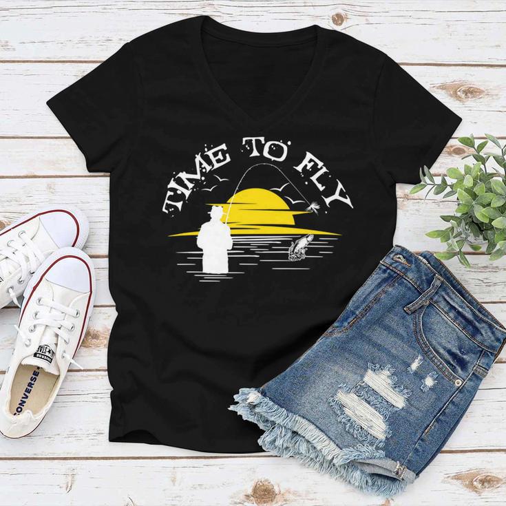 Time To Fly Fish 49 Trending Shirt Women V-Neck T-Shirt