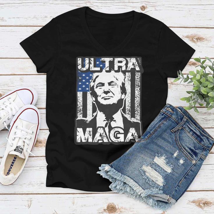 Ultra Maga And Proud Of It V26 Women V-Neck T-Shirt