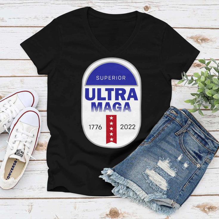 Ultra Maga Funny V2 Women V-Neck T-Shirt