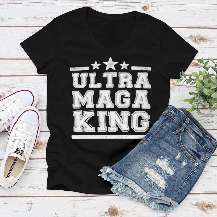 Ultra Maga Humor Women V-Neck T-Shirt