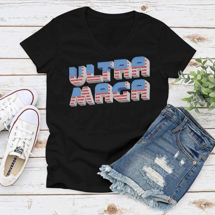 Ultra Maga Tshirt Proud Ultra Maga Make America Great Again America Tshirt United State Of America Women V-Neck T-Shirt