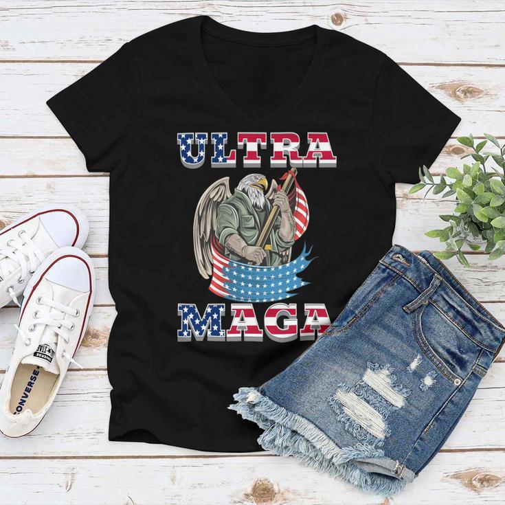 Ultra Maga Tshirts Women V-Neck T-Shirt