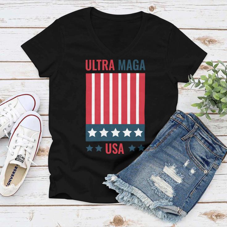 Ultra Maga Usa Women V-Neck T-Shirt