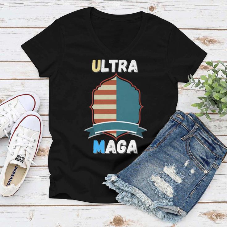 Ultra Mega Great Quote To Support Trump Women V-Neck T-Shirt