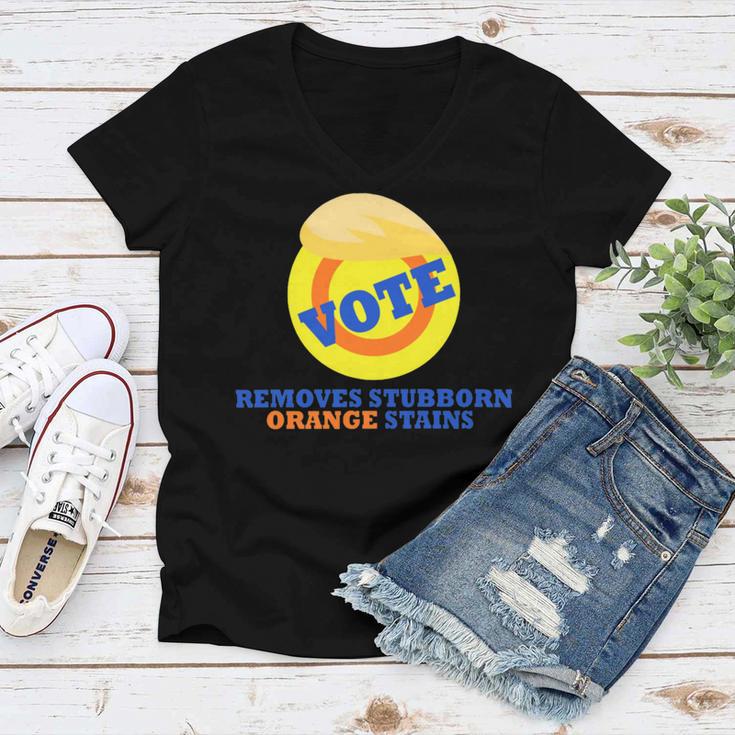 Vote Removes Stubborn Orange Stains 903 Shirt Women V-Neck T-Shirt