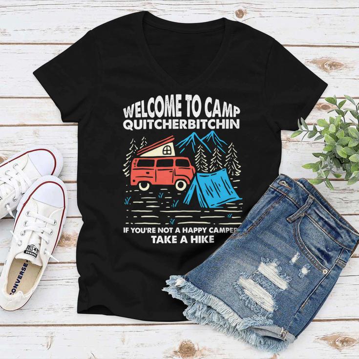 Welcome To Camp Quitcherbitchin Funny 7 Shirt Women V-Neck T-Shirt