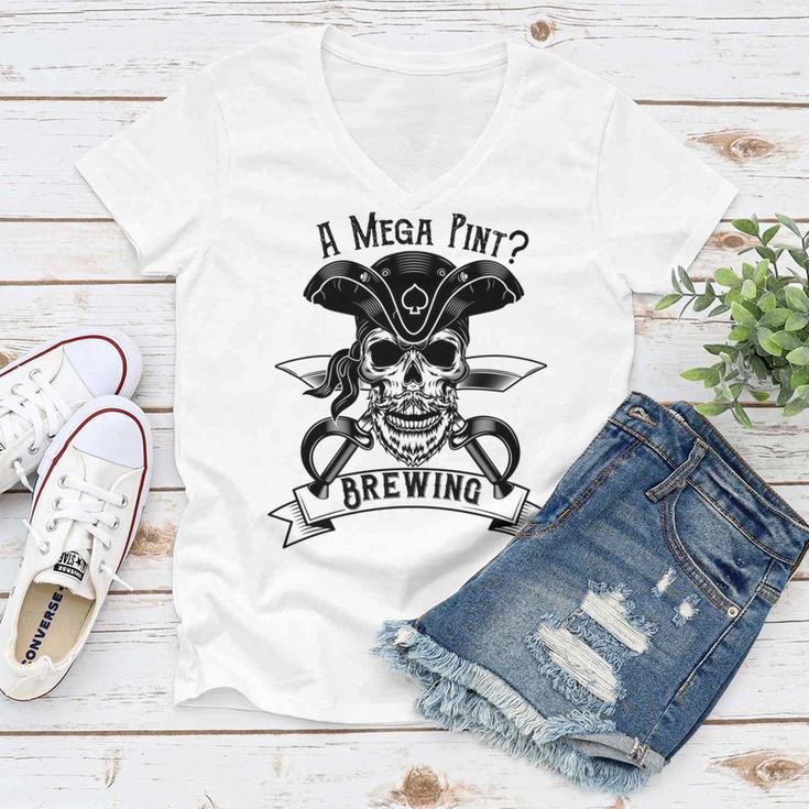 A Mega Pint Brewing Pirate Of The Mega Pint Women V-Neck T-Shirt