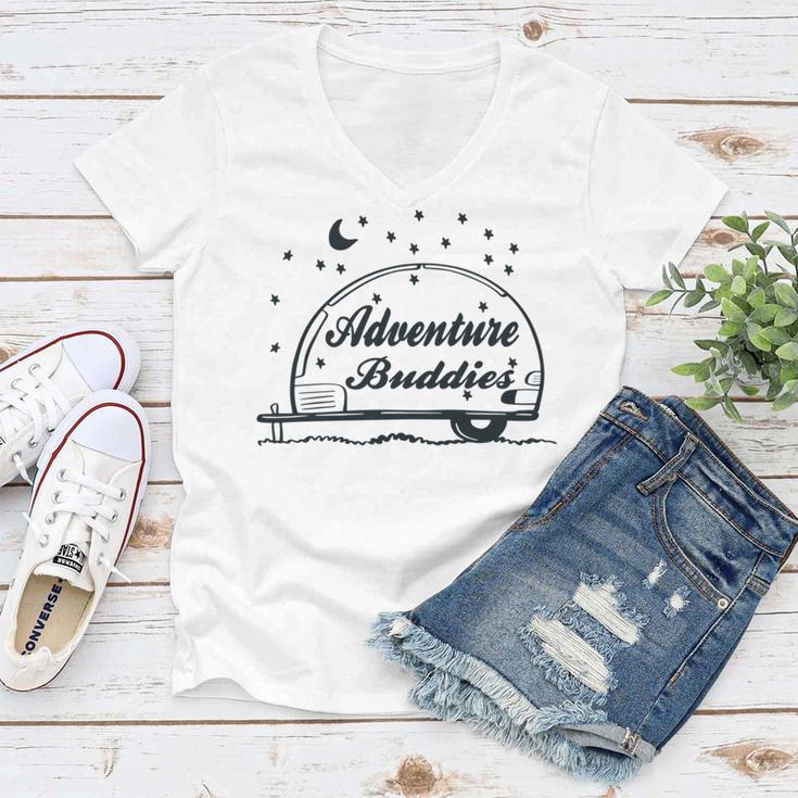 Adventure Buddies Couples Adventure Gift Travel Gift Road Trip Gift Gift For Family Travel Women V-Neck T-Shirt