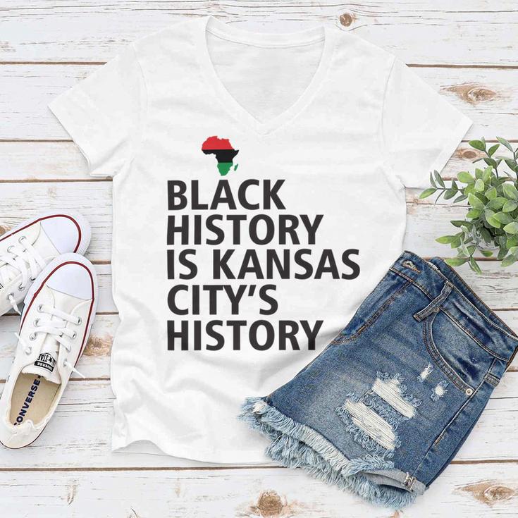 Black History Is Kansas Citys History Women V-Neck T-Shirt