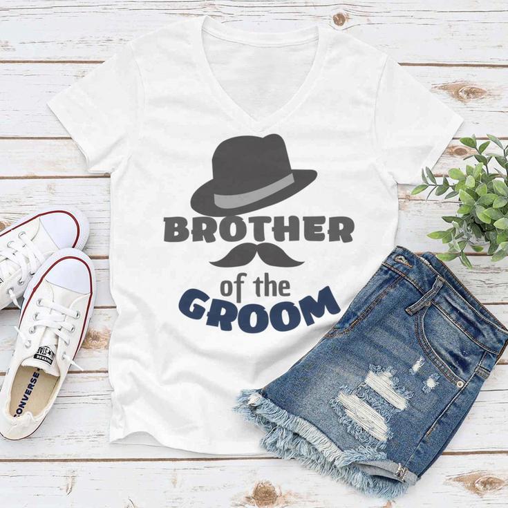 Brother Of The Groom Matching Bridal Party For Family Women V-Neck T-Shirt