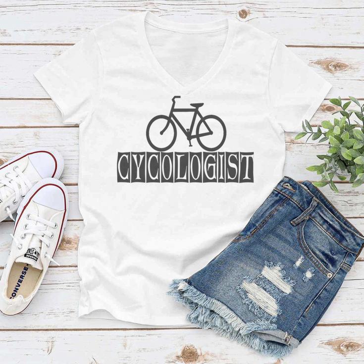 Cycologist Forever Sticker Women V-Neck T-Shirt