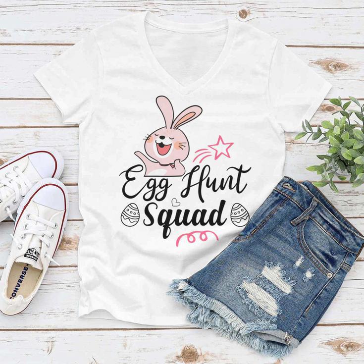 Egg Hunt Squad Women V-Neck T-Shirt