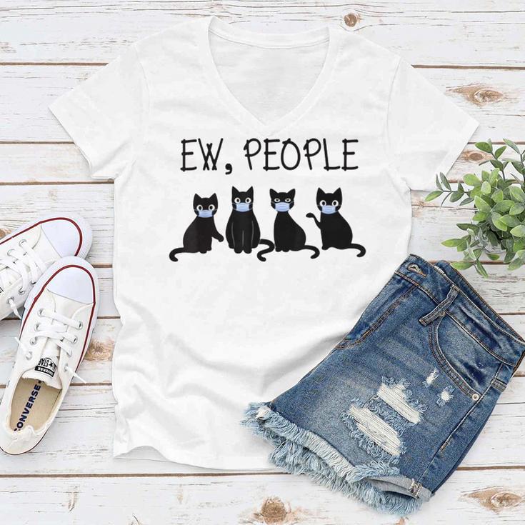 Ew People Meowy Cat Lovers 209 Shirt Women V-Neck T-Shirt