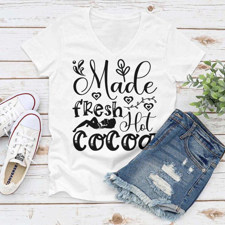 Fresh Hot Cocoa Women V-Neck T-Shirt