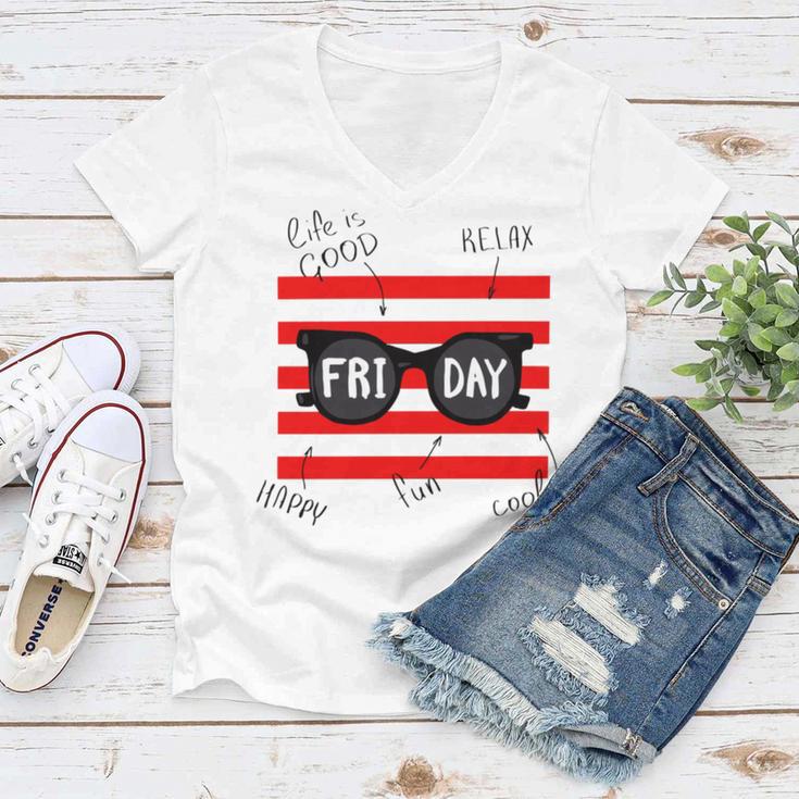 Friday With Slogans Women V-Neck T-Shirt