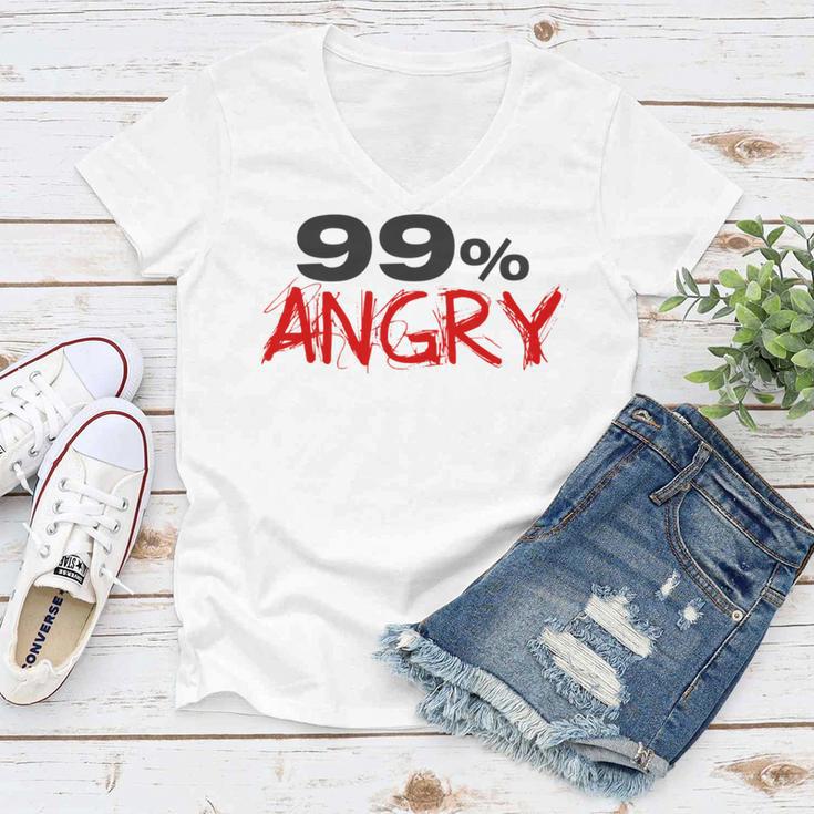 Funny 99 Angry Classic Tshirt V2 Women V-Neck T-Shirt