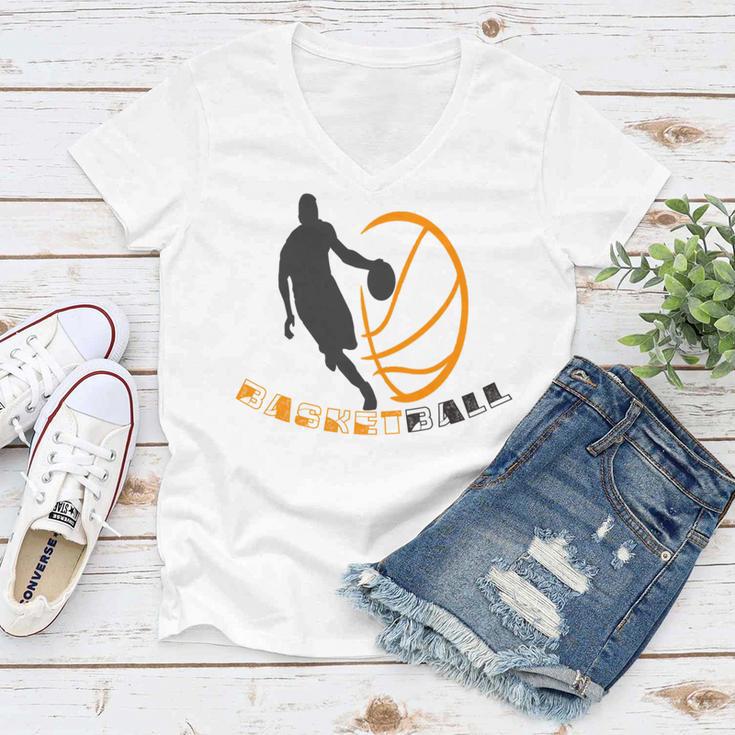 Funny Basketball Gift For Basketball Lovers Women V-Neck T-Shirt