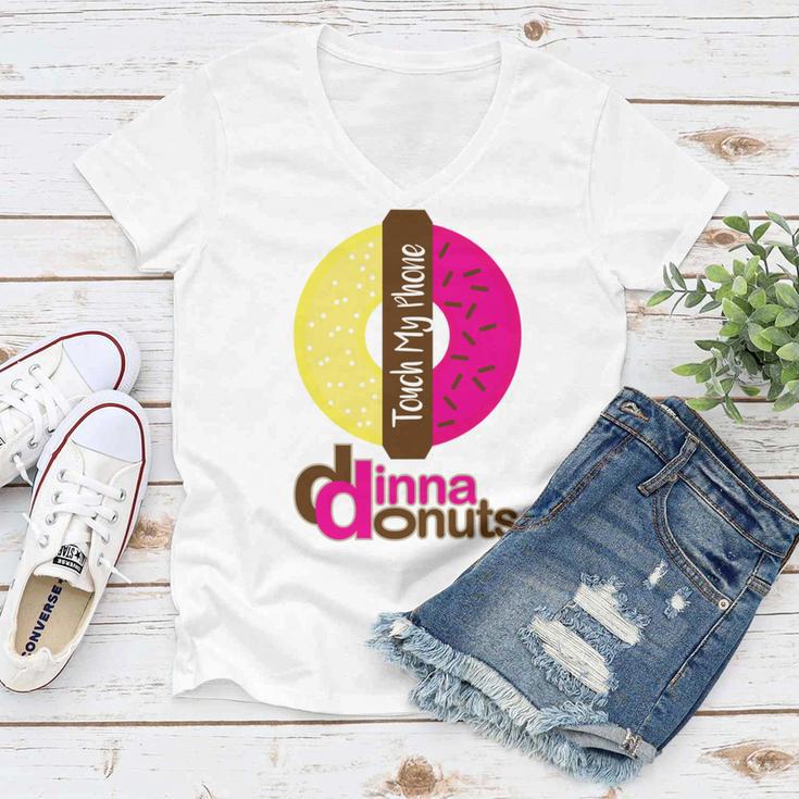 Funny Donut Donut Lover Women V-Neck T-Shirt