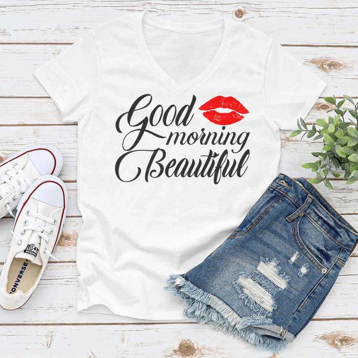 Good Morning Beautiful Women V-Neck T-Shirt