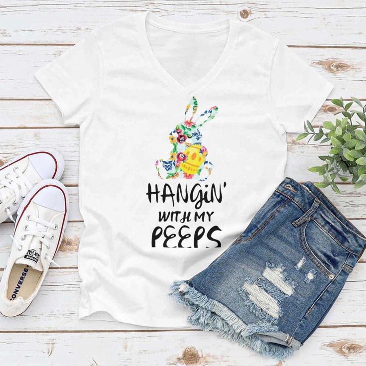 Hangin With My Peeps 837 Shirt Women V-Neck T-Shirt