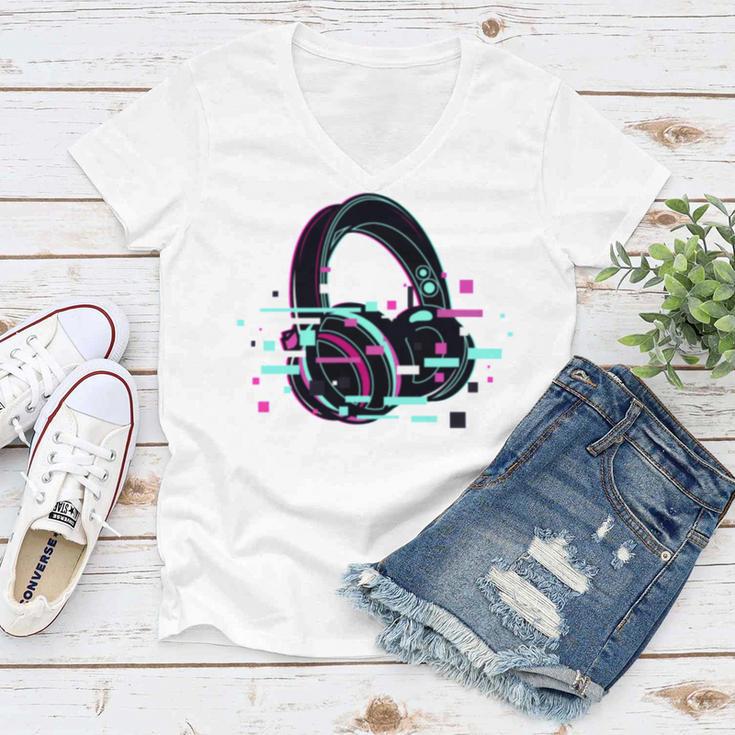 Headset Lover V2 Women V-Neck T-Shirt