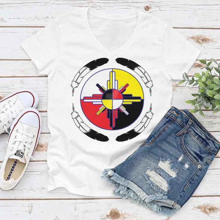 Huchnon Native American Tribe V4 Women V-Neck T-Shirt