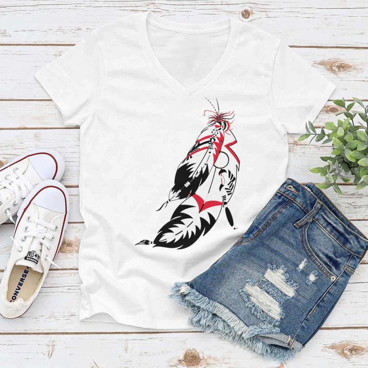 Huchnon Native American Tribe V6 Women V-Neck T-Shirt