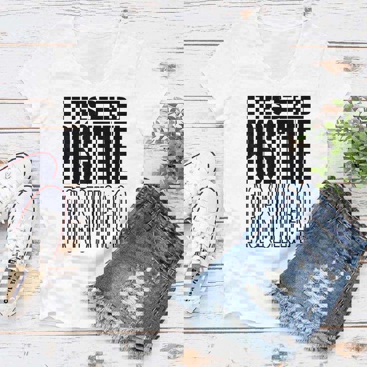 I Tested Positive For Swag-19 Women V-Neck T-Shirt