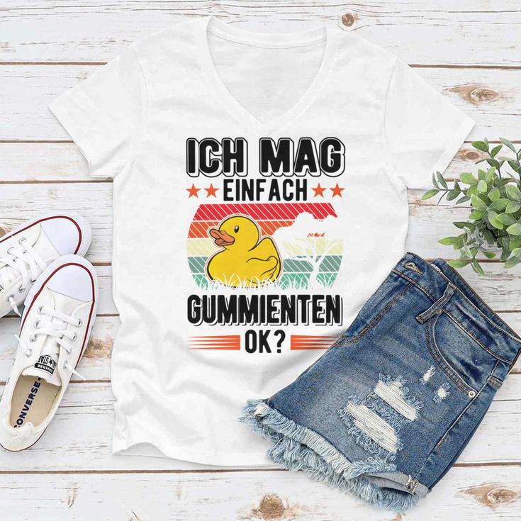 Ich Mag Einfach Gummienten Badeente Women V-Neck T-Shirt