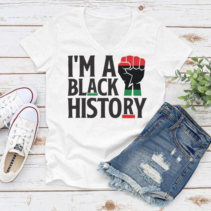 Im A Black History Juneteenth African American Women V-Neck T-Shirt