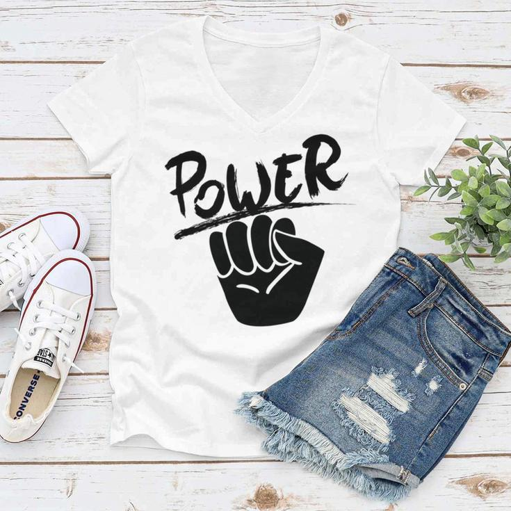 Juneteenth Black Power Women V-Neck T-Shirt