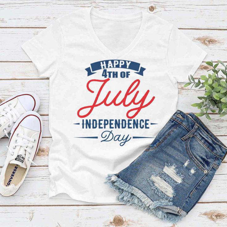 Official Happy 4Th Of July Independence Day Women V-Neck T-Shirt