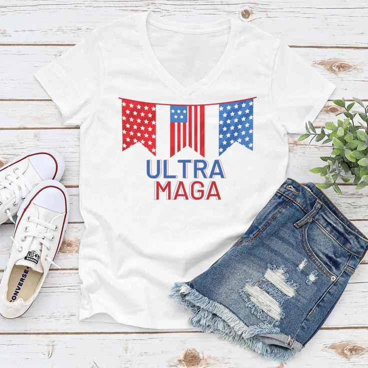 Ultra Maga And Proud Of It V13 Women V-Neck T-Shirt