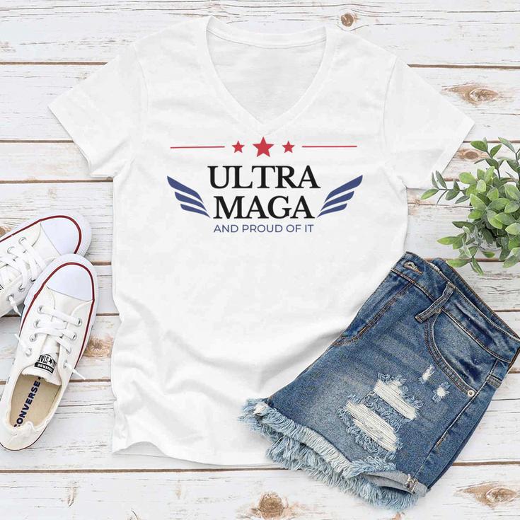 Ultra Maga And Proud Of It V16 Women V-Neck T-Shirt