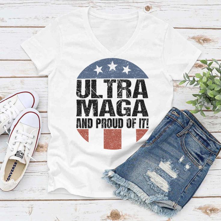 Ultra Maga And Proud Of It V19 Women V-Neck T-Shirt