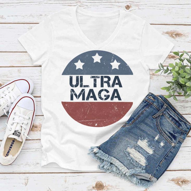 Ultra Maga And Proud Of It V24 Women V-Neck T-Shirt