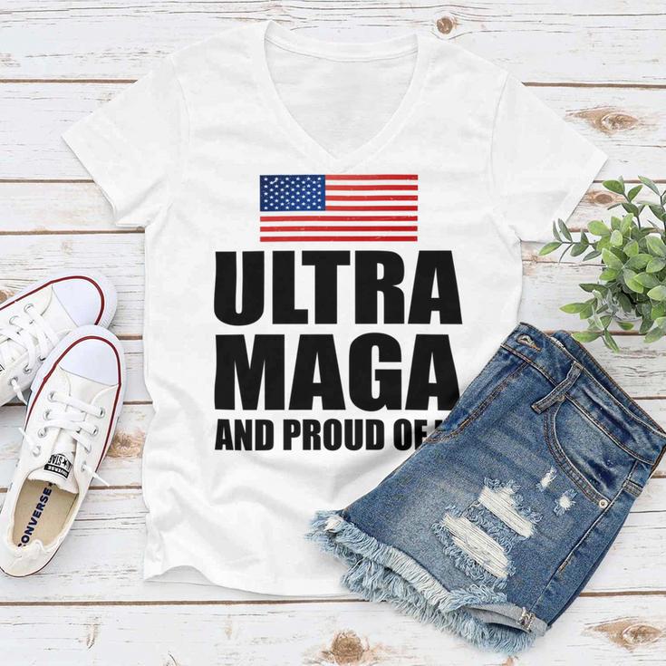 Ultra Maga And Proud Of It V8 Women V-Neck T-Shirt