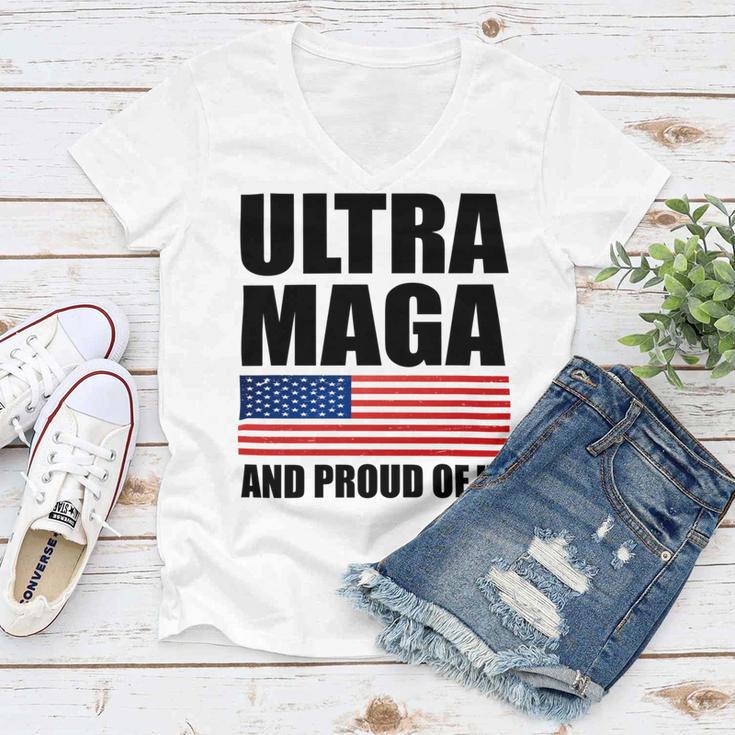 Ultra Maga And Proud Of It V9 Women V-Neck T-Shirt