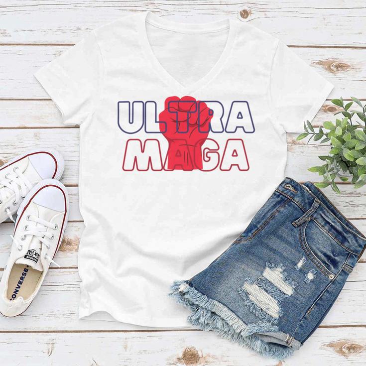 Ultra Maga V27 Women V-Neck T-Shirt