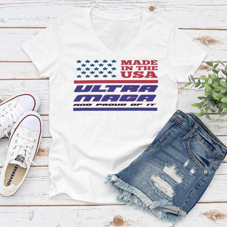 Vintageultra Maga And Proud Of It Made In Usa Women V-Neck T-Shirt