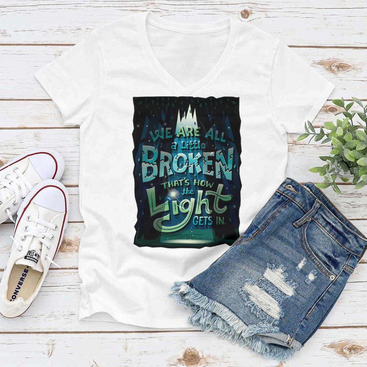 We Are All Broken 350 Trending Shirt Women V-Neck T-Shirt