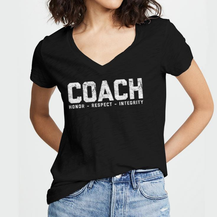 Coach - Honor - Respect - Integrity Women V-Neck T-Shirt